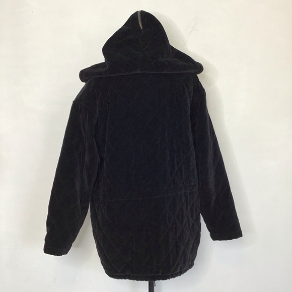 Climate Zone Women's Black Hooded Quilted Puffy Cold Season Jacket Coat SZ M - Picture 2 of 12